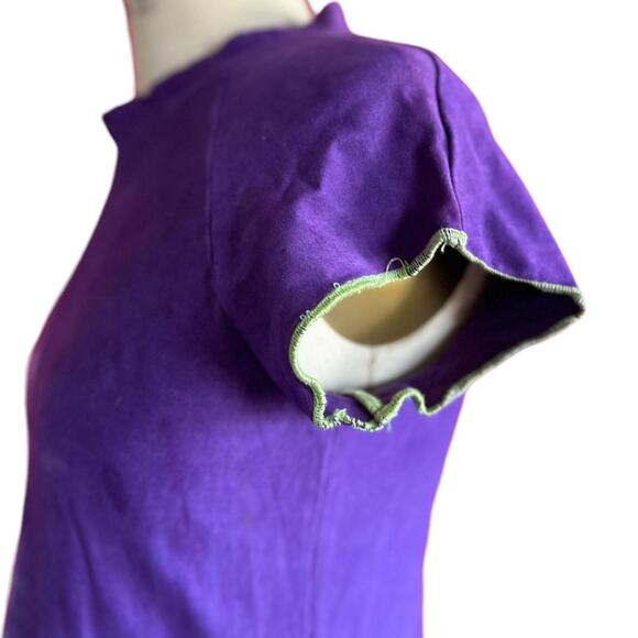 Womens Dress Size Small Purple Tie Dye Handmade Organic Bamboo Hippie Earthy - Picture 5 of 7